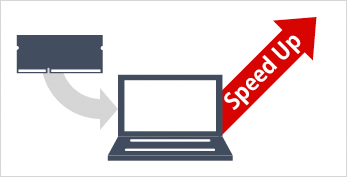 メモリー増設でパソコンの処理速度がアップ