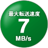 最大転送速度 7MB/s