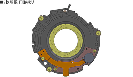 ■9枚羽根 円形絞り