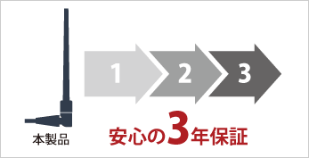 安心の長期3年保証