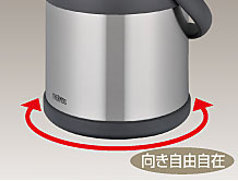 ソコは回転してどの向きからもさっと注げます。