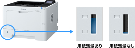 用紙残量あり　用紙残量なし