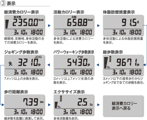 【活動量計】MY CALORY(マイ カロリー) MC-500
