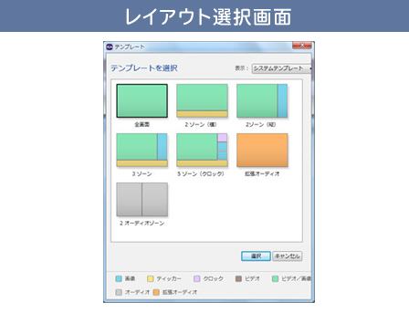 レイアウト選択画