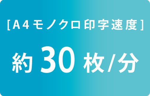 高速印字 約30枚/分