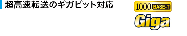 超高速転送のギガビット対応