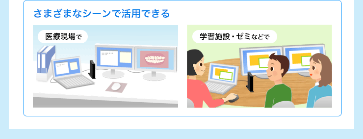 医療現場で　学習施設・ゼミなどで