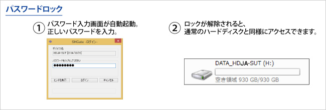 パスワードロックで、データを守る