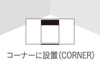 コーナーに設置(CORNER)