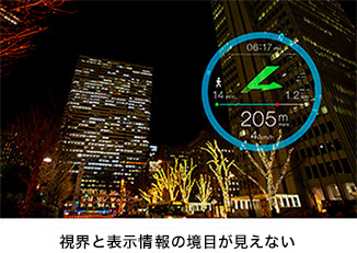 視界と表示情報の境目が見えない