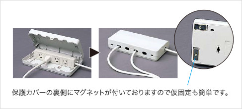 保護カバーで安心(4コ口用)