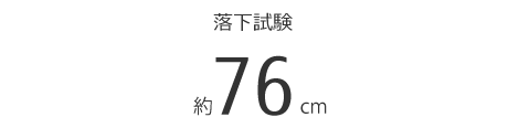 落下試験：約76cm