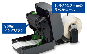 大量発行に適した300mインクリボン