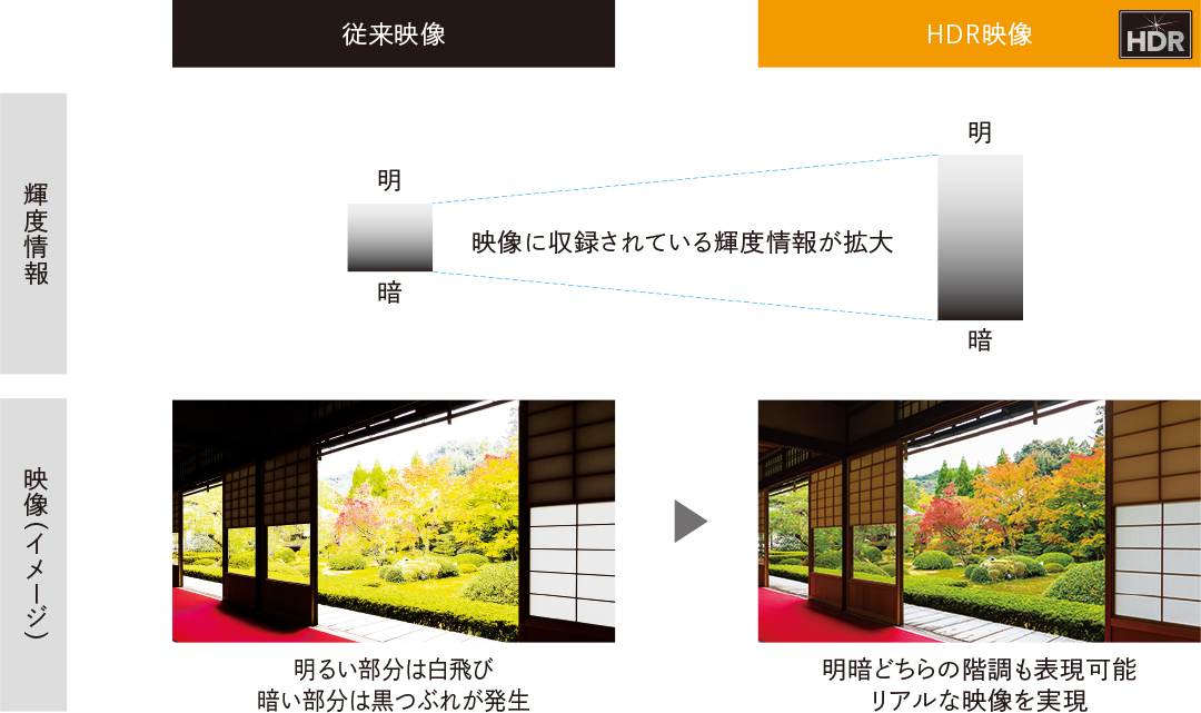 HDR映像対応