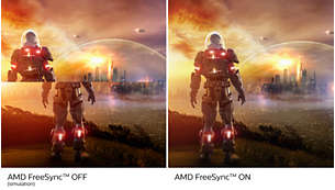 AMD FreeSync™ テクノロジーがストレスのないスムーズなゲームプレイを実現