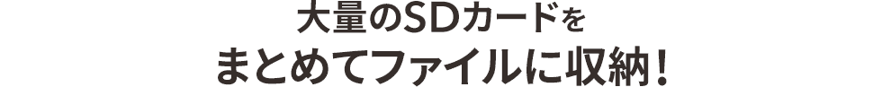 大量のSDカードをまとめてファイルに収納