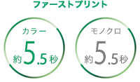 カラー5.3秒　モノクロ4.8秒