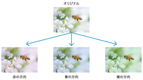 画像：色調整機能