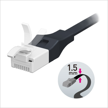 好評の「ツメの折れないLANケーブル」標準添付