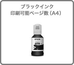 本体同梱印刷可能枚数 ブラックインク 印刷可能ページ数（A4）