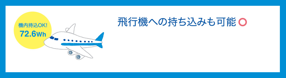 飛行機への持ち込みも可能