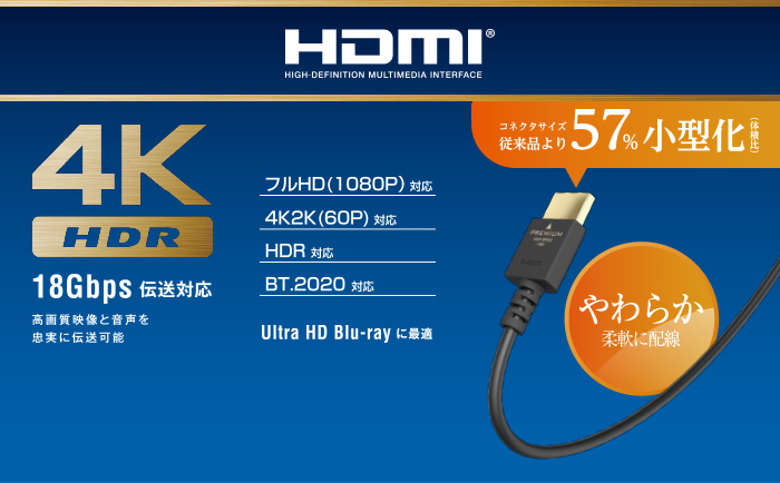 エレコム HDMI ケーブル 15m 4K × 2K対応 ブラック DH-HDLMN15BK AVケーブル