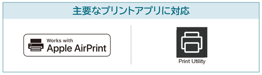 主要なプリントアプリに対応