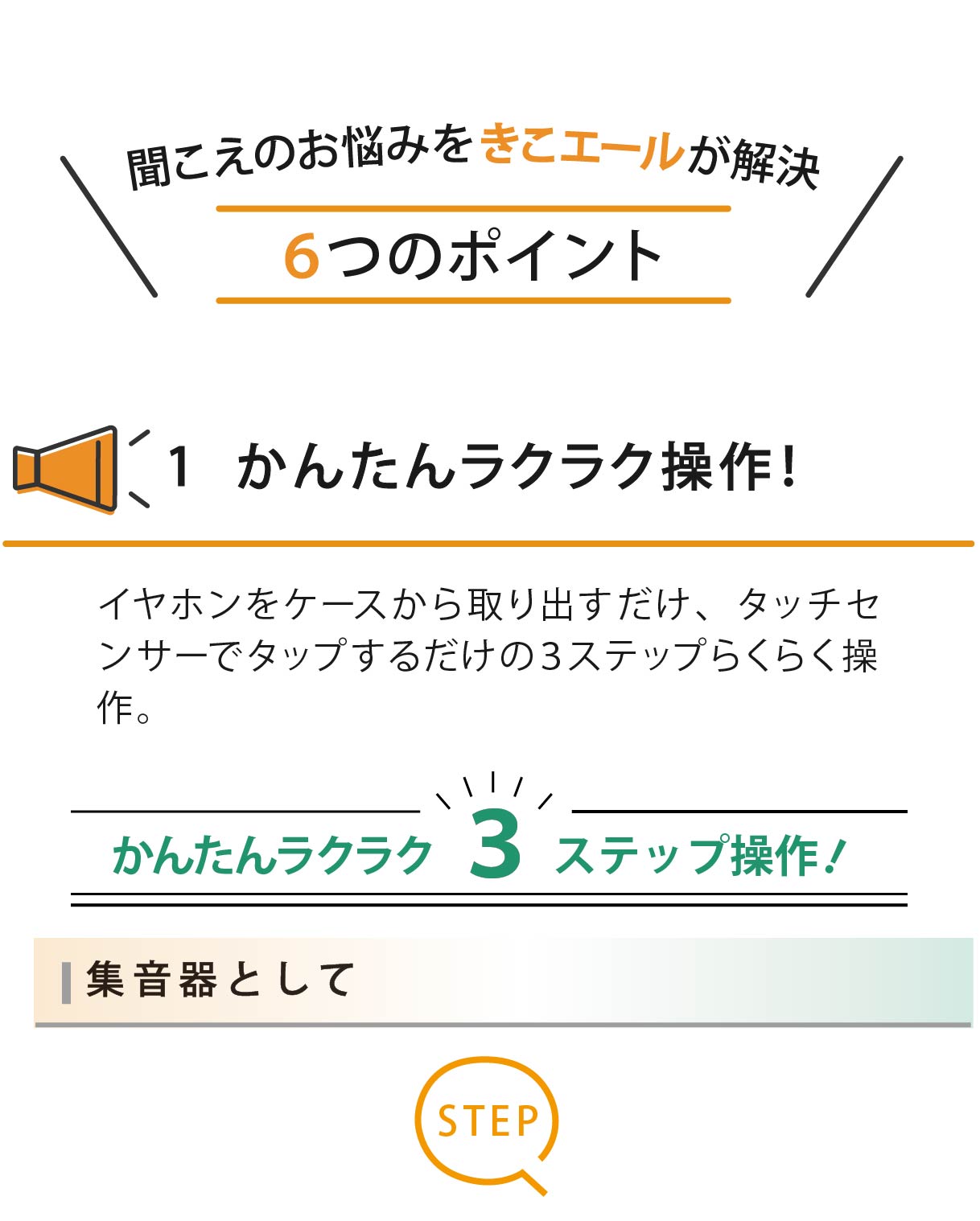 6つのポイント1かんたんらくらく操作