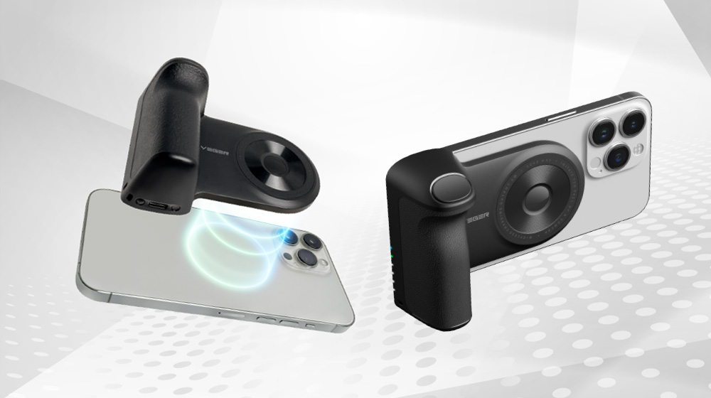 MagSafe専用スマートフォン用多機能グリップ「SnapCam」