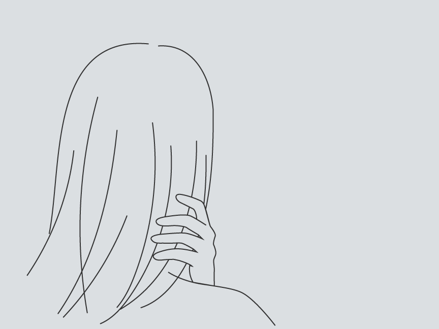 水分によって髪の毛同士が密着
