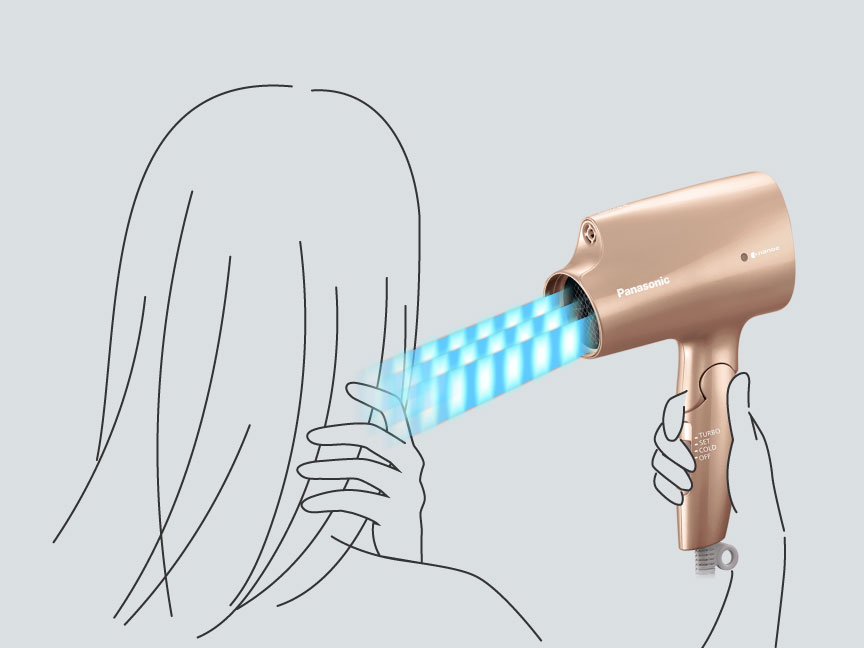 風の強さが一定だと、毛束がほぐれず、乾きにくい