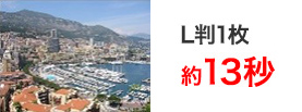 L判印刷 1枚約13秒
