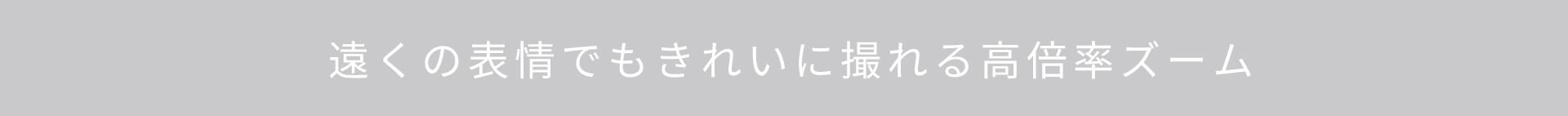 遠くの表情でもきれいに撮れる高倍率ズーム