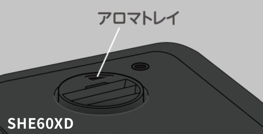 アロマスチームが楽しめるアロマトレイ付き