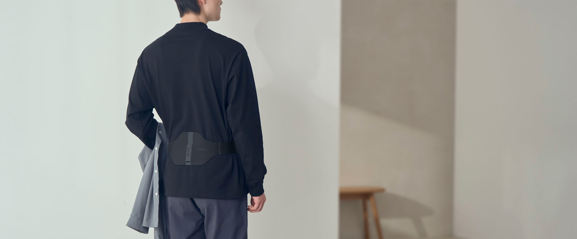 高周波治療器 コリコランワイドの装着イメージ