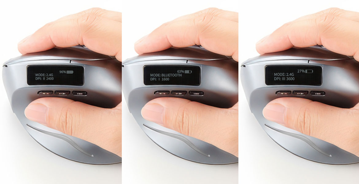 LCD画面で設定を一目確認