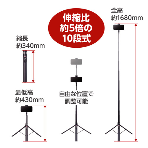 Velbon（ベルボン）Coleman セルフィースタンド ティップタップ