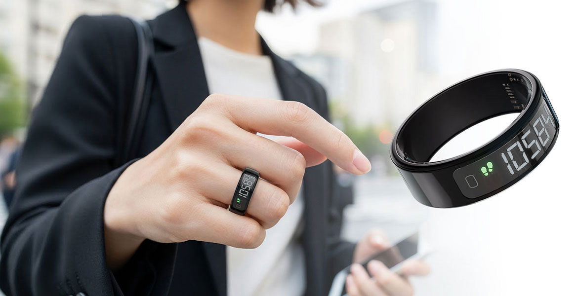 リングLCD画面に数値を直接表示