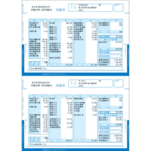 給与明細書 334005_画像0