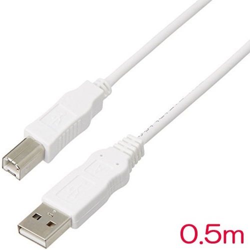 USB2-ECO05WH [EU RoHS指令 USB2.0ケーブル 0.5m(ホワイト)]