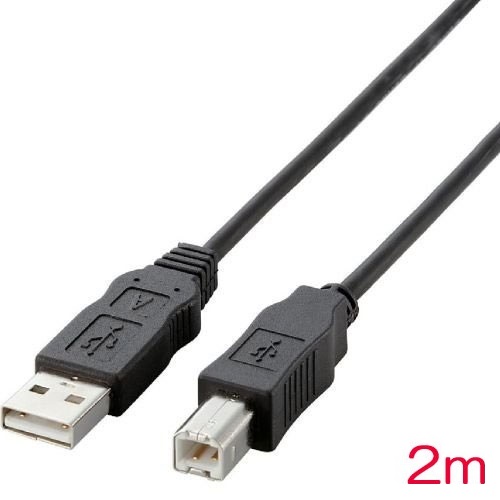 エレコム USB2-ECO20 [EU RoHS準拠USBケーブル ABタイプ/2.0m(ブラック)]