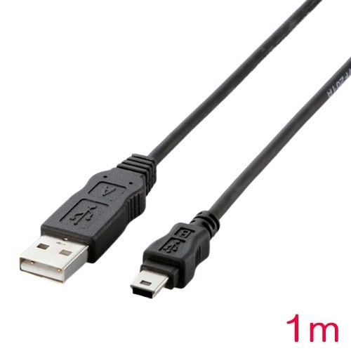 エレコム USB-ECOM510 [EU RoHS準拠USBケーブル A:miniB/1.0m(ブラック)]