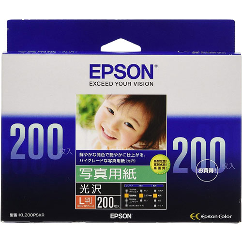 エプソン KL200PSKR [写真用紙<光沢> (L判/200枚)]