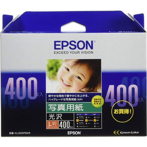 エプソン KL400PSKR [写真用紙<光沢> (L判/400枚)]