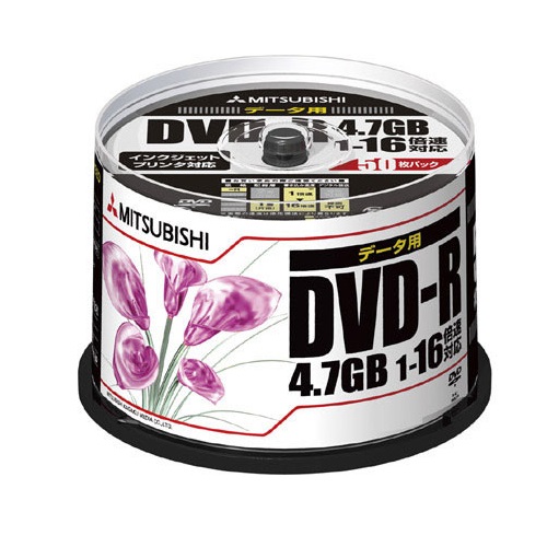 三菱化学メディア DHR47JPP50 [DVD-R 4.7GB 1-16倍速 50P IJ対応（ホワイト）]