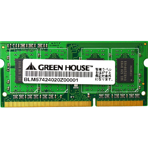 グリーンハウス GH-DWT1066-4GB [PC3-8500 DDR3 SDRAM SO-DIMM 4GB]