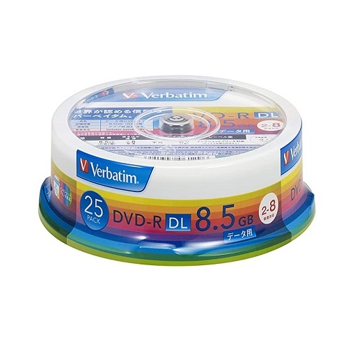 三菱化学メディア DHR85HP25V1 [DVD-R DL 8.5GB 8倍速対応 25枚 白]