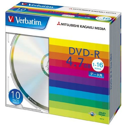 三菱化学メディア DHR47J10V1 [DVD-R 4.7GB 16倍速対応 10枚 シルバー]