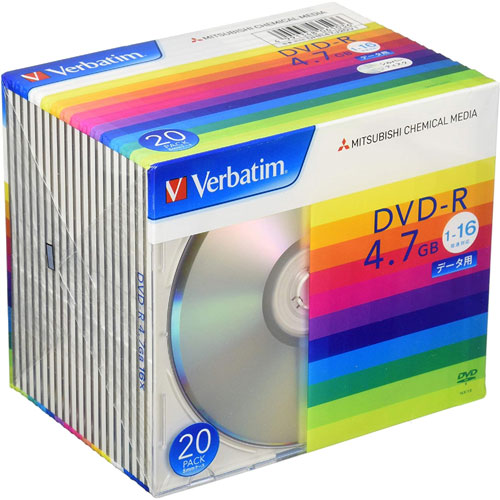 三菱化学メディア DHR47J20V1 [DVD-R 4.7GB 16倍速対応 20枚 シルバー]