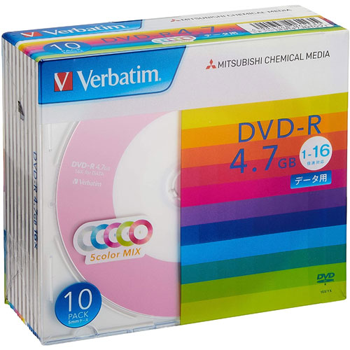 三菱化学メディア DHR47JM10V1 [DVD-R 4.7GB 16倍速対応 10枚 カラー]